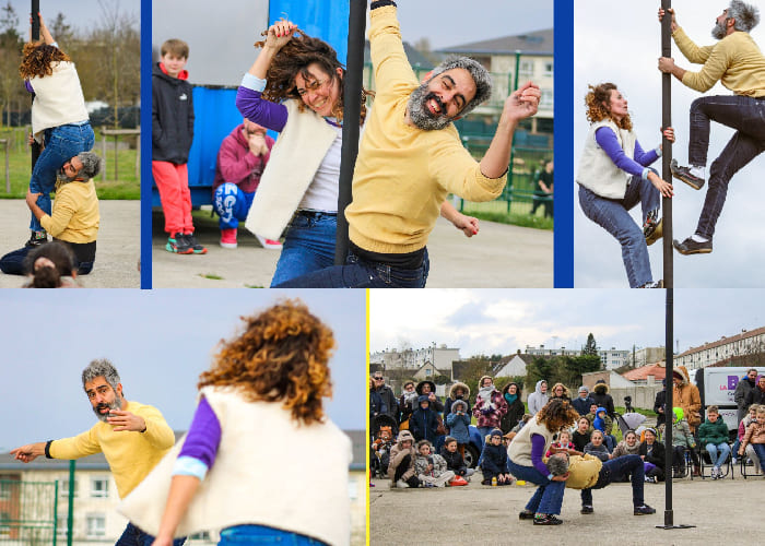 SLCB espectáculo de teatro danza y mástil chino del Collectif Primavez