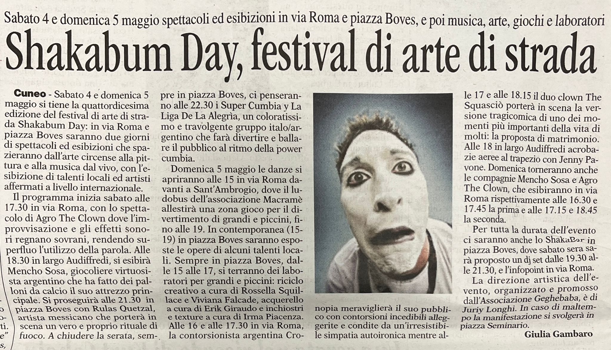 Agro the clown en shakabum day 2024